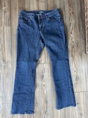 LOFT Women's Curvy Boot Stretch Blue Jeans